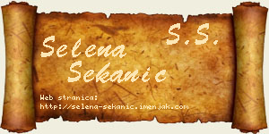 Selena Sekanić vizit kartica